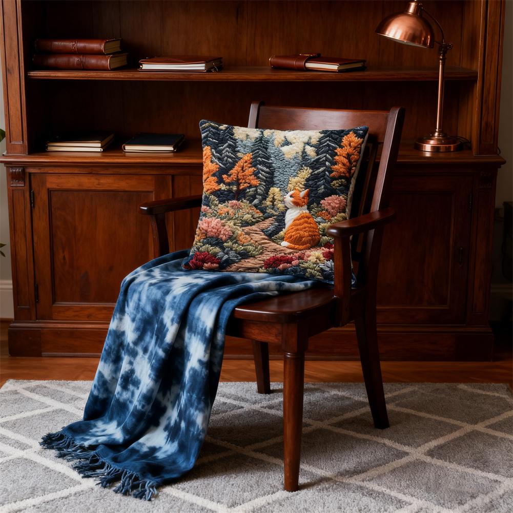 18In Vintage Cat Decorative Throw Pillow Covers Imitation Embroidered Farmhouse Decor Pillow Cases For Sofa Couch Cushion Covers