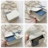 Women'S Commuter Tote Bag Pu Leather Fashion Plaid Patchwork Single-Shoulder Crossbody Bag