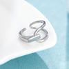 Cold Wind Irregular Lines Open Ring Titanium Steel Electroplated Ring Women's Simple and Exaggerated Accessories