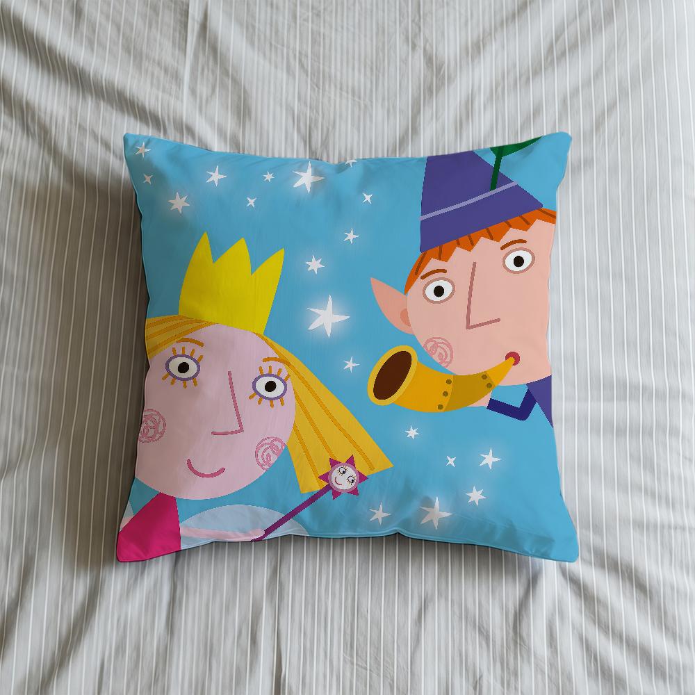 B-BBen H-HHollys Little Kingdom Cushion Cover Decorative Throw Pillow Modern Square Romantic Couch Sofa Bed Car