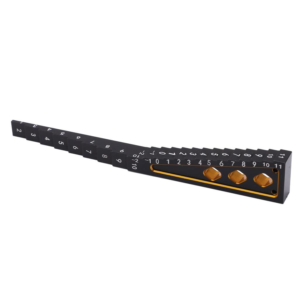 Ride Height Gauge Accurate Measurement Aluminum Alloy RC Height Measuring Ruler for 1 8 1 10 RC Car ChassisBlack Gold