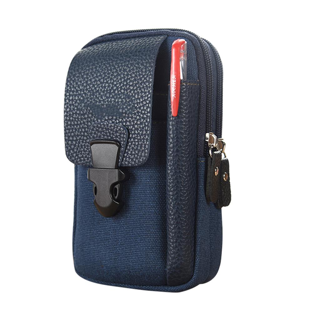 Outdoor Shopping Accessaries Supplies Canvas Men Waist Belt Bags Business Sports Casual Male Zip Mobile Phone Pouch
