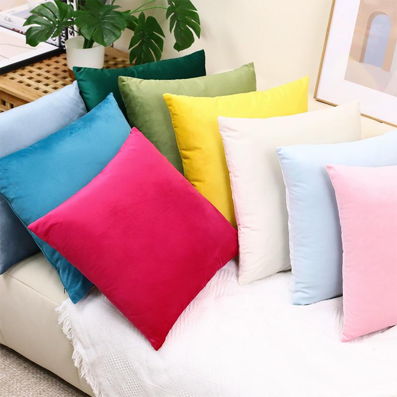 High-Quality 45*45CM Plush Pillow Case with Padded Layer for Cozy Home Decor
