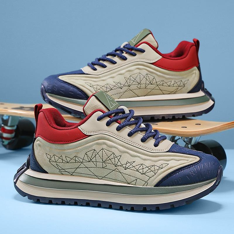 

Leather men s shoes spring 2025 new sports Forrest Gump shoes teenage students platform heightening shoes men s Korean version 44