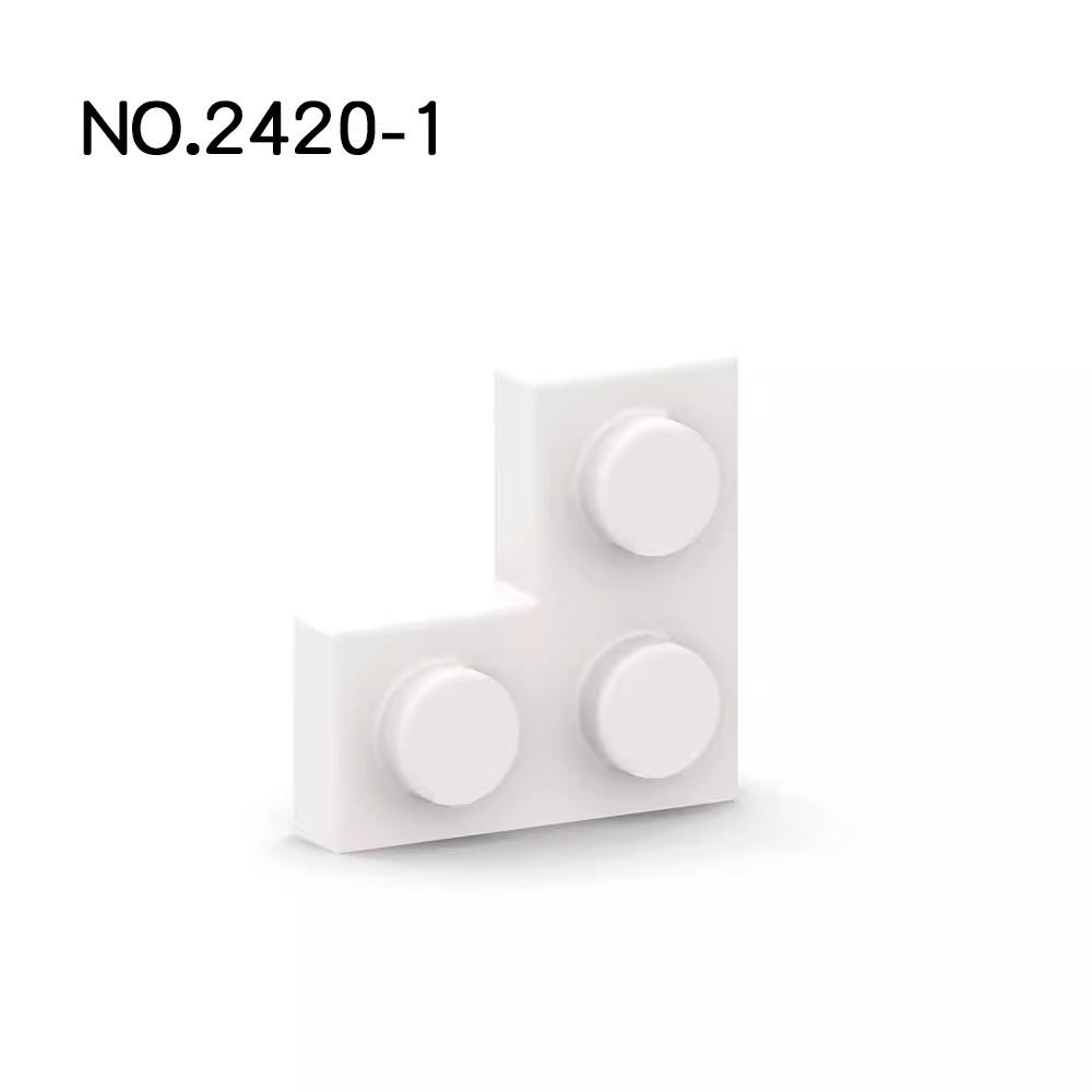 Non-Toxic 20Pcs Moc Parts 2420 Plate 2 X 2 Corner Compatible Bricks Diy Assmble Building Blocks Particle Kid Puzzle Brain Toy Gift