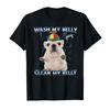 Pibble Wash Clean My Belly Funny Meme Fashion Trend Design Hip-hop Unisex Printed Pure Cotton Oversized Streetwear Top