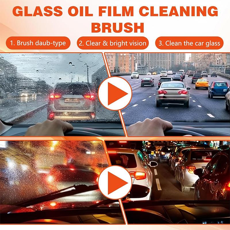Handheld Glass Emulsion Oil Film Remover Car Windshield Cleaner For Front/Side/Rear Windows Rearview Mirror Auto Glass Cleaning