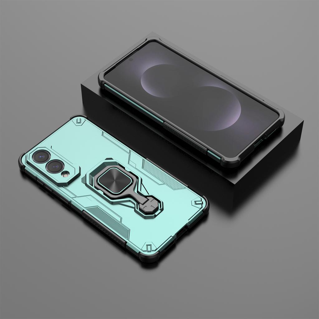 For Samsung Galaxy S25 Edge Case Rotatable Ring Kickstand PC+TPU Shockproof Phone Cover