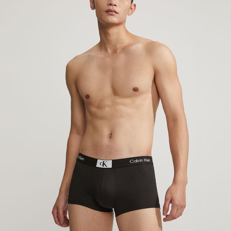 Calvin Klein Ck96 Series Small Square Logo Letter Embroidery Print Boxer Briefs Men Underwear Black NB3406-UB1