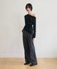 SIS A Smoke Cutout Wide Slacks [Charcoal]