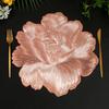 Elegant PVC Gilded Table Mat Non-slip Washable Dining Place Mats Heat Resistant Lotus Cup Coasters For Party