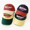 Korean Fashion Color-block Hats for Women, American 3D Letter Baseball Caps, Soft-top Curved Brim Duckbill Caps, Spring/summer Sun Hats