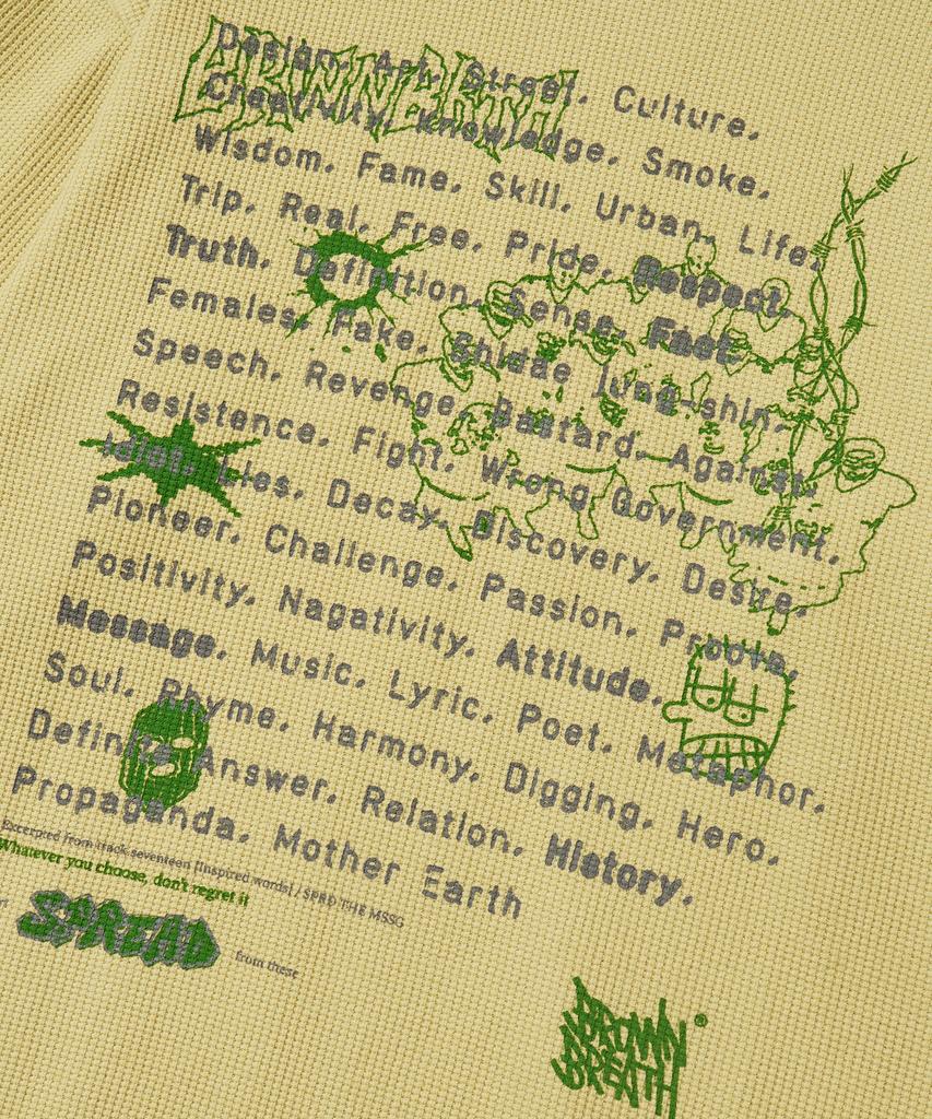 BROWNBREATH Decay Waffle Longsleeve - Mustard