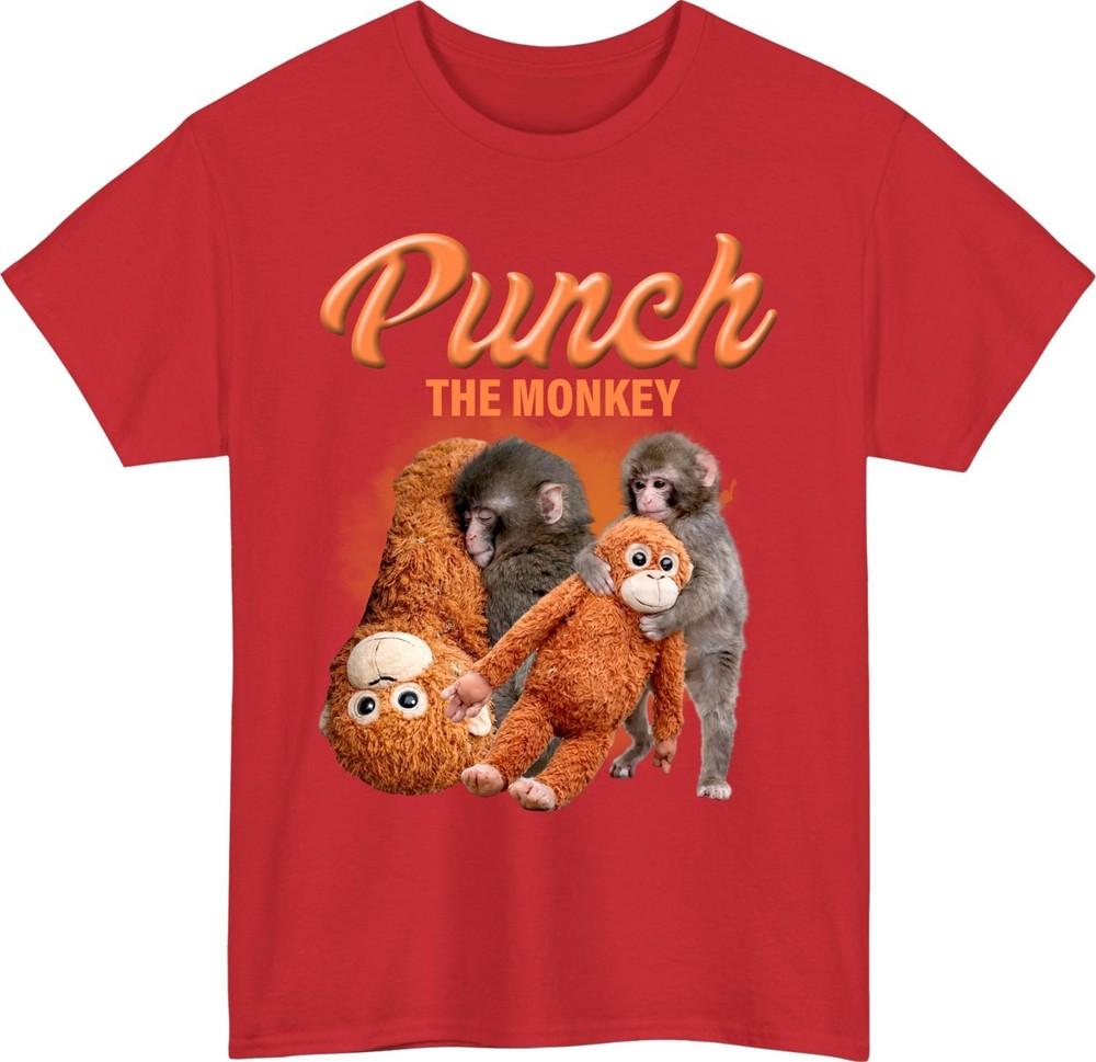 Baby Monkey Meme TShirt Funny Baby Monkey Holding Plush Toy Retro Style Tee S