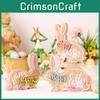 Charmante Osterhase Holzdeko Hasenfigur für festliche Frühlingsfeiern