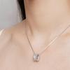S925 Sterling Silver Classical Waist Bead Pendant Necklace Cubic Zircon Neck Chain for Women Birthday Valentine's Day Gift