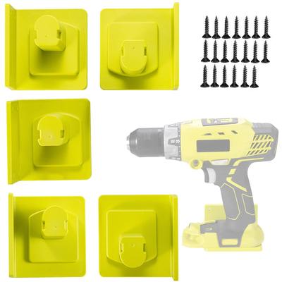 5 Paket Makita/Bosch/Dewalt/Milwaukee 18V Li-ion Pil Alet Makinesi Matkap Tutucu Yuvaları Standı İçin Alet Montaj Depolama Braketi