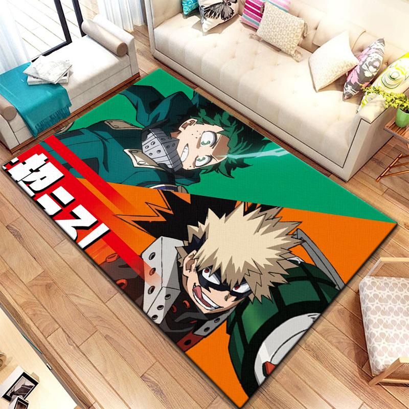 Anime carpet My hero science printed area carpet Living room Bedroom floor mat Kitchen Non slip Matte Mat Children's Bedroom Mat