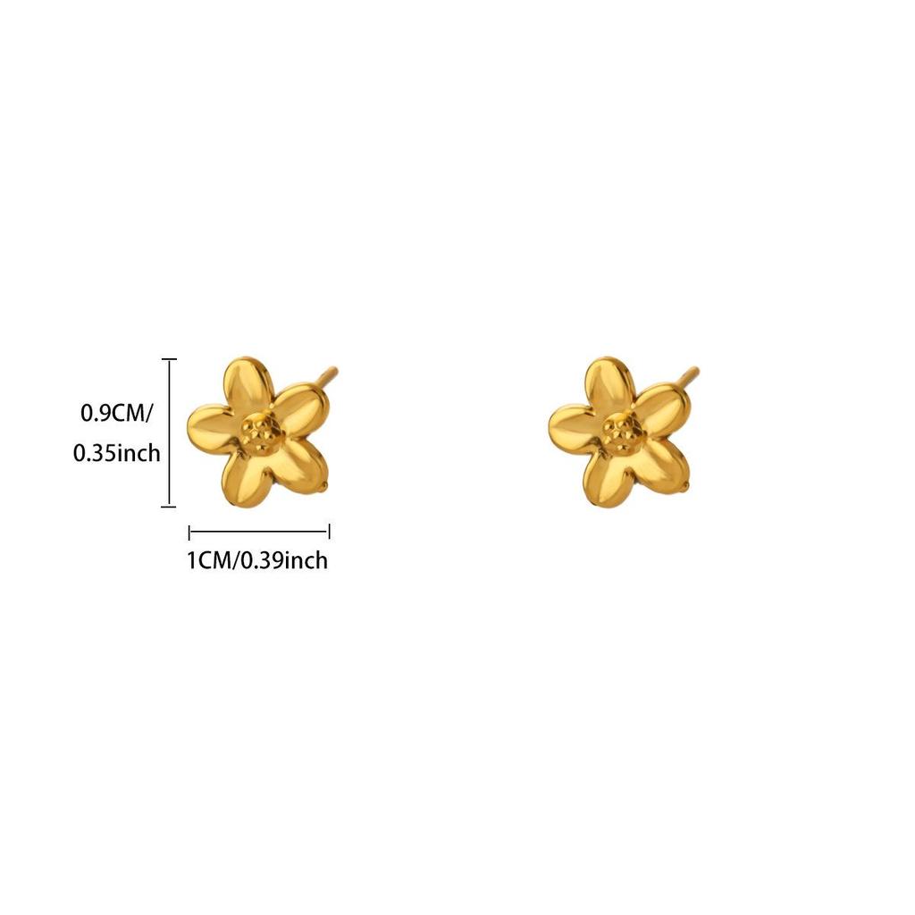 Cross Retro Pearl Temperament Earrings - 18K Gold Plated Stainless Steel with Diamond Inlaid Mother-of-Pearl Heart Bow Design