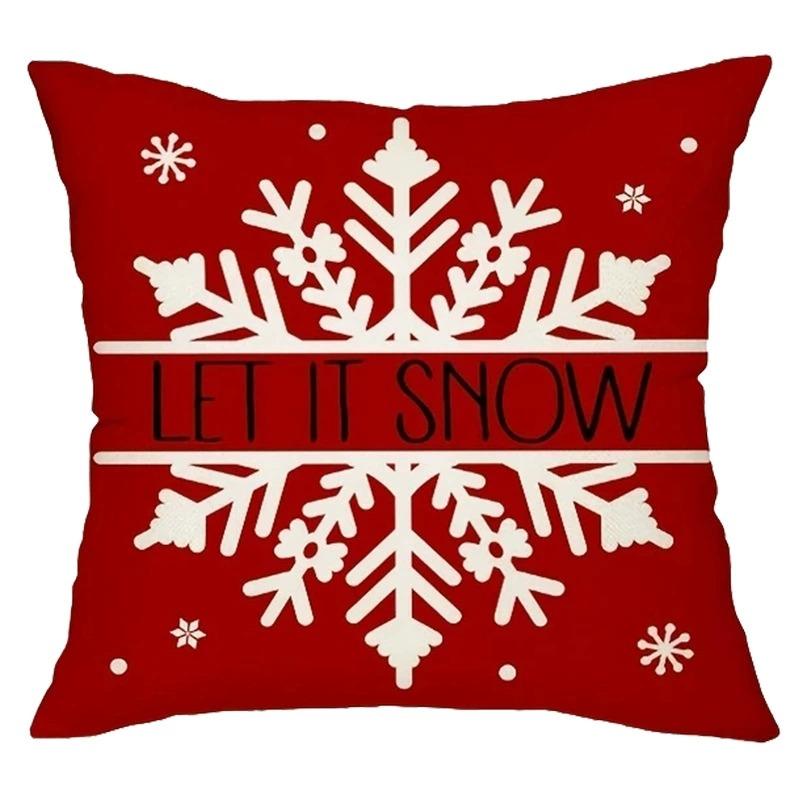 Weihnachts-Kissenbezüge 45x45cm Kissenbezüge Navidad Xmas Wurfkissenbezüge Für Zuhause Sofa Weihnachtsdekorationen