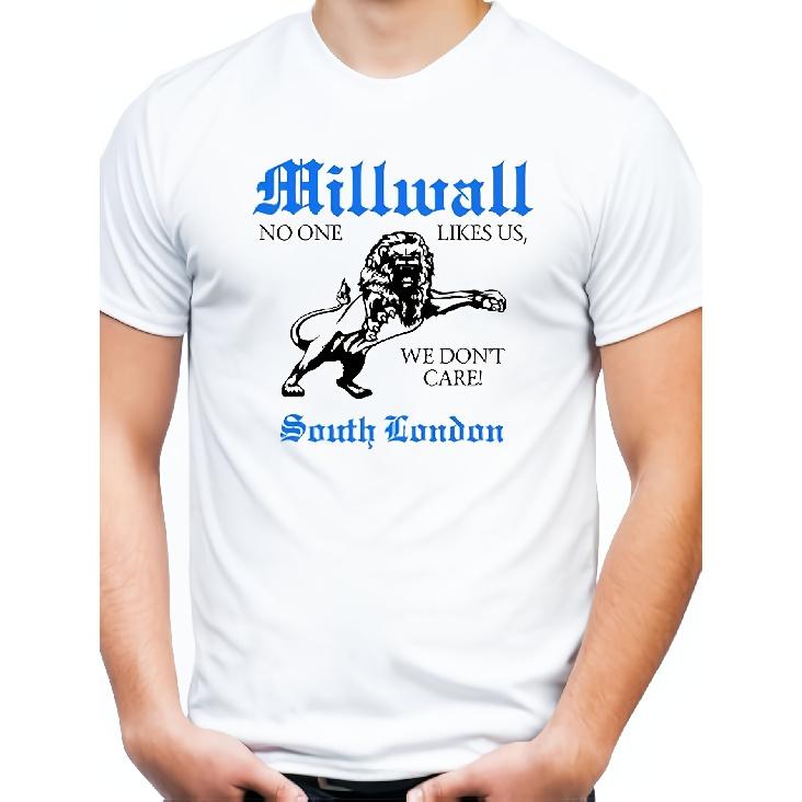 Millwall South London Tshirt Football Sports Mens England Ultras White S белый