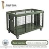 Heavy-Duty Mobile Mesh Storage Cage Cart