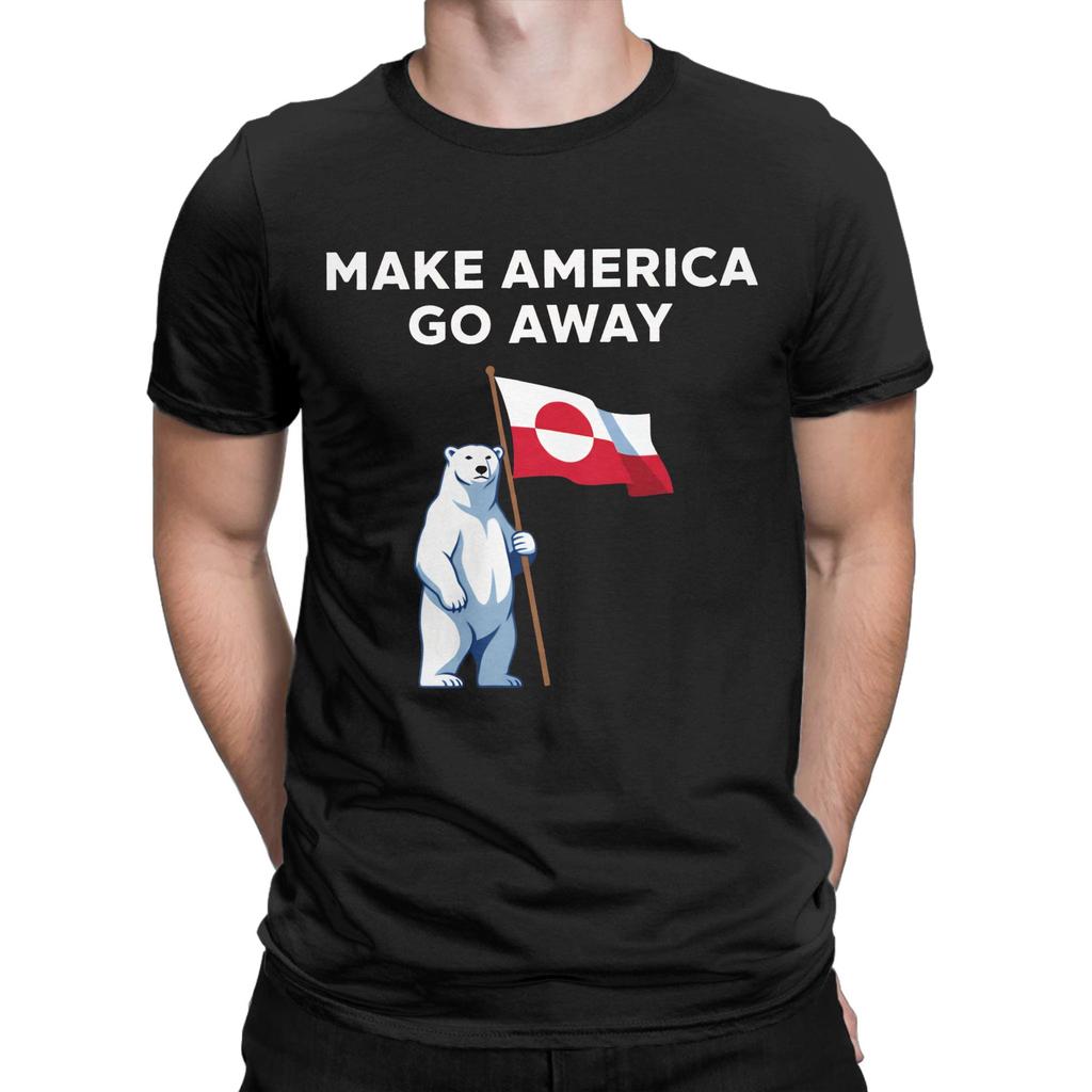 Harajuku MAGA Make America Go Away  T Shirt Cotton Short Sleeve Greenland Crewneck Summer TopsTops