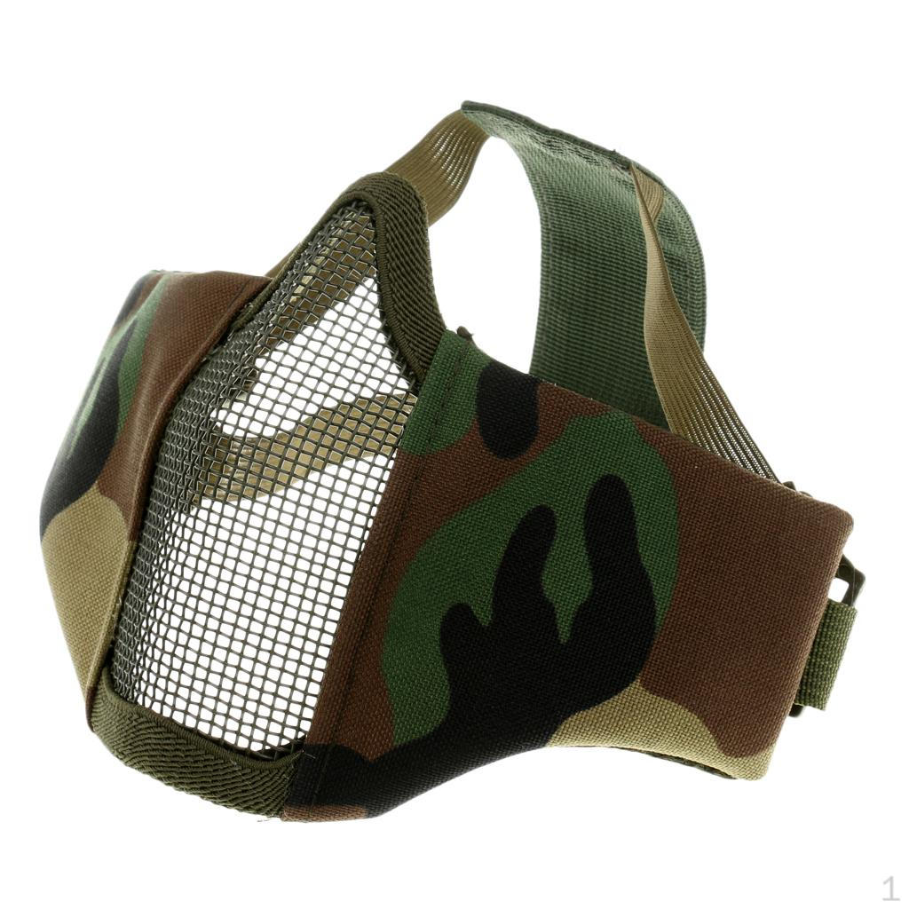 Masque Pliable Demi-Maillage 15cm Confortable Réglable Inférieur 5 Couleurs Disponibles