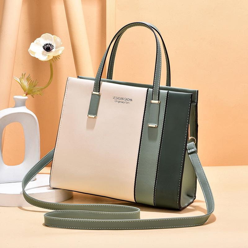 Fashion Contrasting Color Women's Handbag  New Large Capacity Tote Bag Women's Shoulder Crossbody Bag Ladies Hand Bags