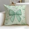 Mint green fresh background Cushion Cover Soft  EasyWash Pillow Case  Versatile for Couch Bed Travel and Office