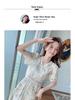 2025 New Floral Chiffon Summer Dress: Waist-Cinched, Slimming, Long Skirt Style for Vacations