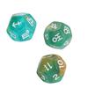 3PCS Astrological Dice Set 12 Sides Glitter Rune Dice Easy to Read for Table Board Game Toys Type 4