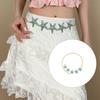 Bohemian Starfishes Waist Chain With Mixed Materials For Beach Vacation Outfits Summer Resort Accessory Stylish Adjustable Hip Belt