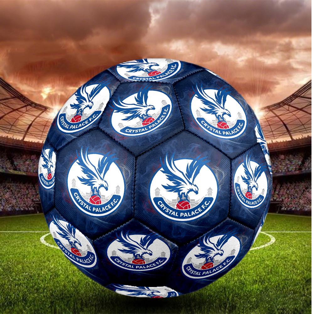 Crystal Palace Misura 5 Pallone da Calcio Alta Elasticità Pallone da Calcio Per Competizione All'aperto Allenamento Quotidiano Gioco