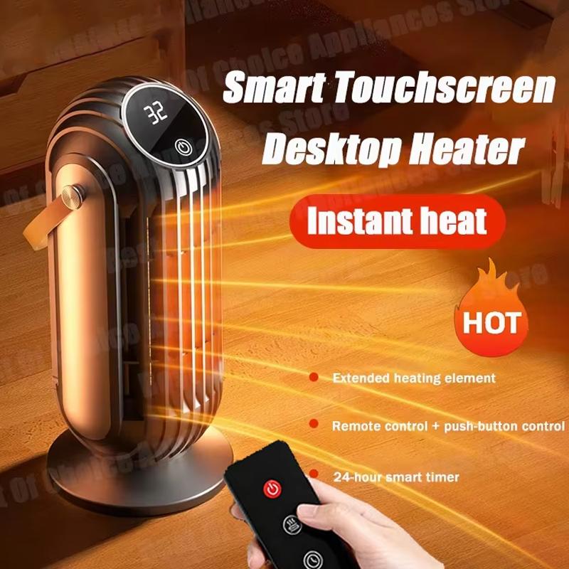 2000W 4 Heat Settings Intelligent Desktop Space Heater Powerful PTC Ceramic Fast Heating For Home Office Bedroom Use