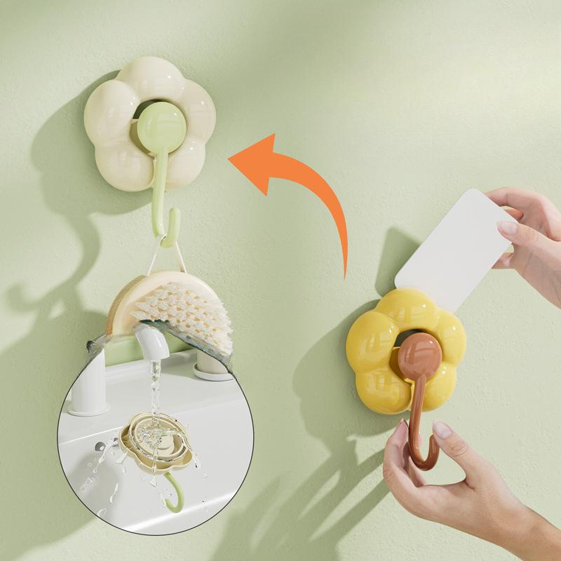 Sonnenblumen, Saugnapfhaken, Kein Bohren, Spurloser Haken, Vakuumsaugnapf, Küchen- und Wohnzimmerdekoration, Badezimmer Stark klebender Haken