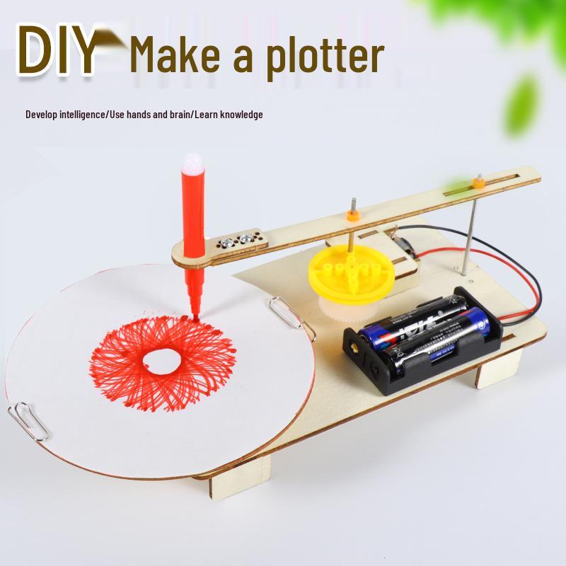 DIY Wooden Electric Plotter for Student Science and Technology Experiments Wooden