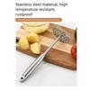 Ergonomic Stainless Steel Potato Masher with Perforated Base for Soft Food Mashing Potatoes Avocados and Beans