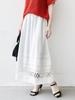 Ships Any Rope Design Gathered Flare Skirt (723220049) White, Hand Washable, One Size