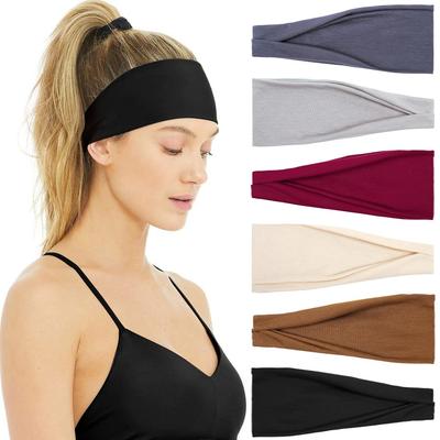 Headbands for Women Non Slip Sweat Hairband Soft Stretchy Head Bands Sport Workout Yoga Running Travel Headwrap Hair Accessories