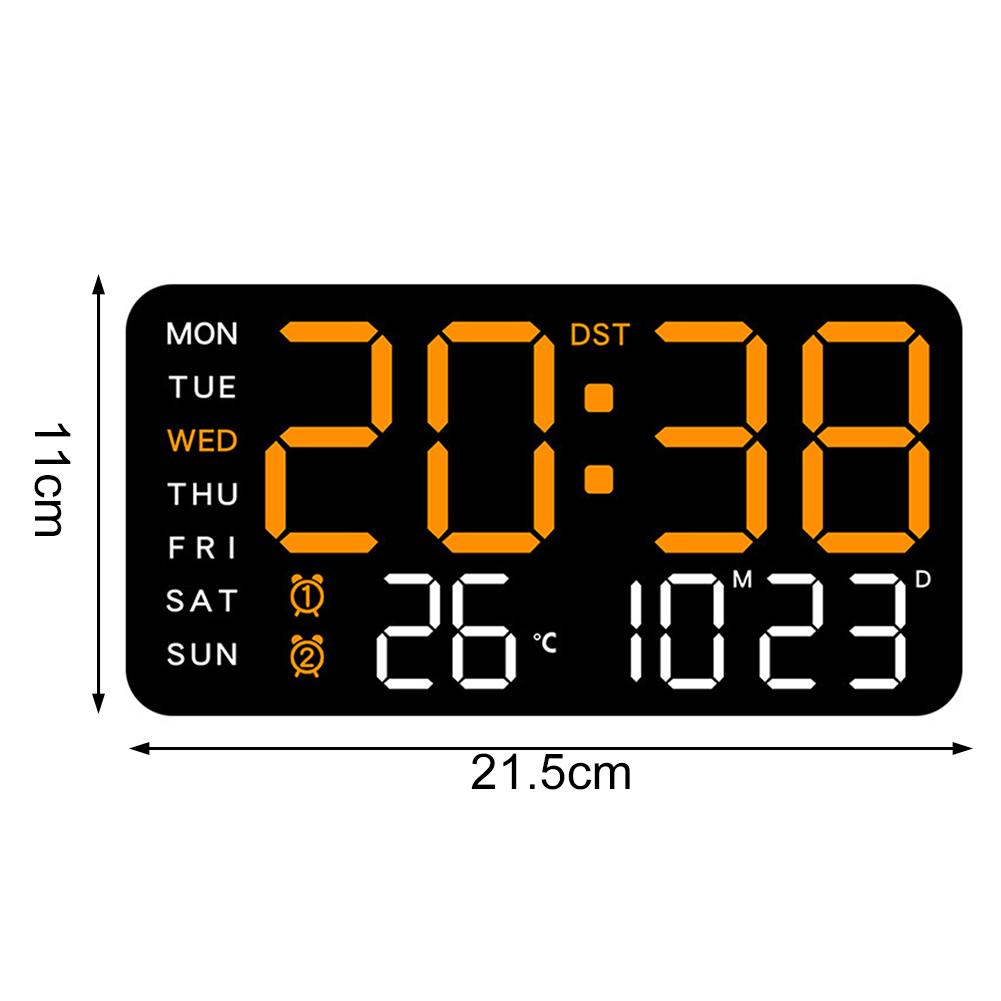 Adjustable Brightness LED Digital Table Wall Clock Temperature Date Week
