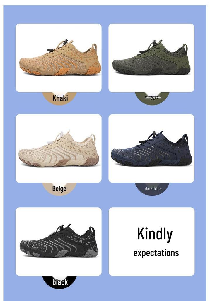 Unisex Five Finger Barefoot Outdoor Shoes - Ideal for Hiking, Wading, Swimming, Beach, Indoor Sports & Fitness