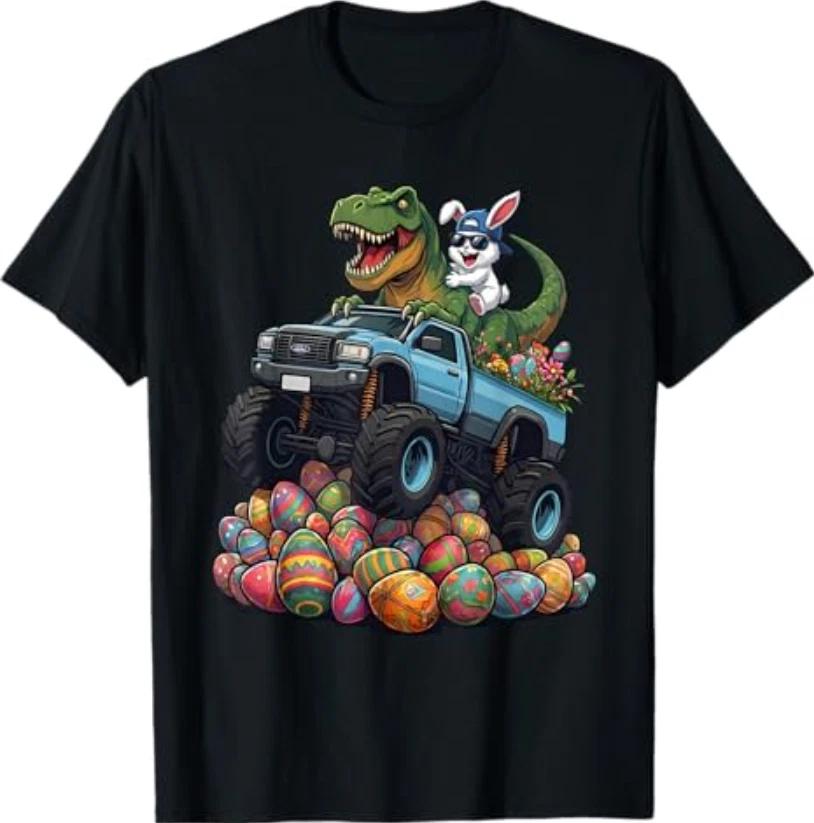 Easter Bunny Dinosaur Monster Truck T-Shirt S