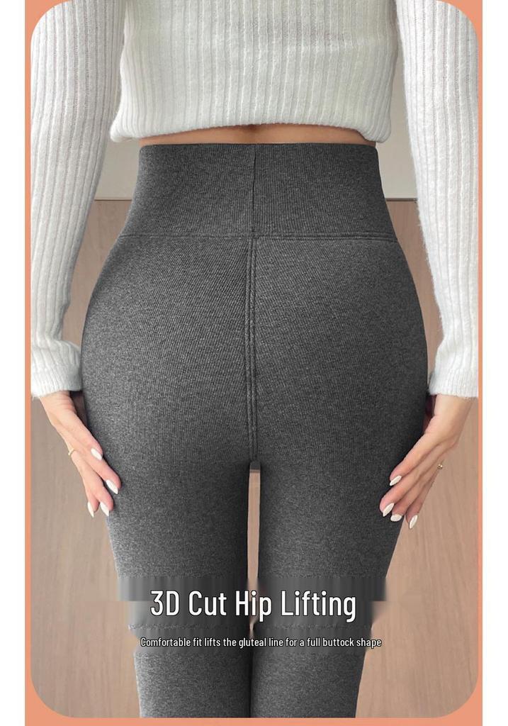 9902 Women's Velvet Autumn/Winter Leggings: High Waist, Plus Velvet, Extra Thick, Warm Cotton Plush Pants