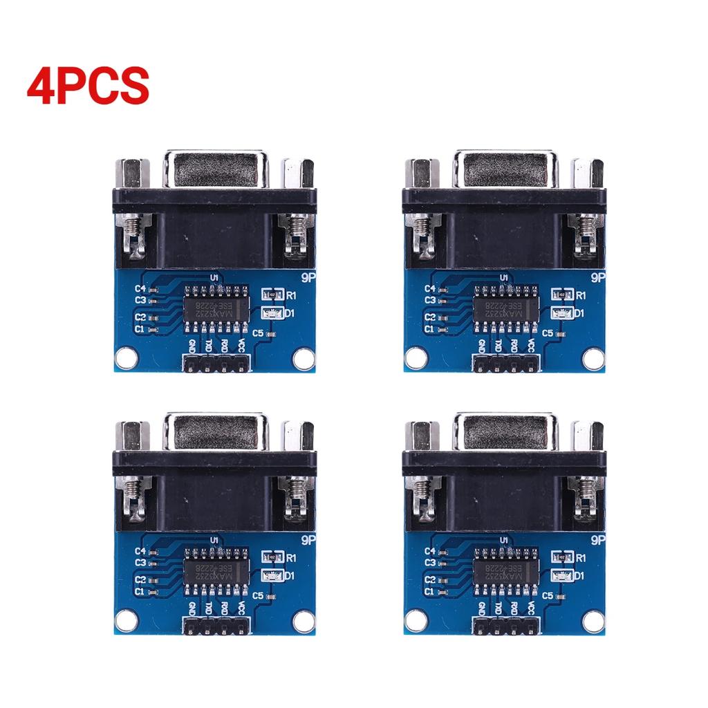 1-10PCS MAX3232 RS232 to TTL Serial Port Converter Module TX RX VCC GND Female DB9 Connector 3.3V-5.5V MAX232 Flashing Board
