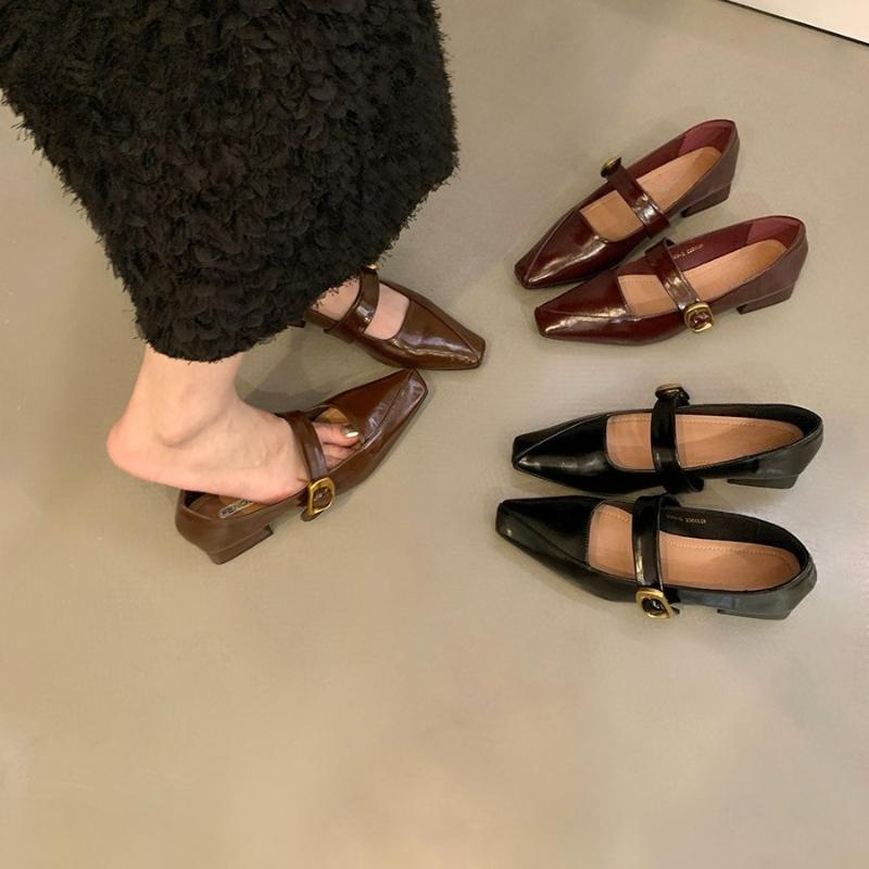 Retro Woman Shoes Female Footwear  New Dress 2025 Summer Leather Rubber Rome Fashion Floral Hoof Heels