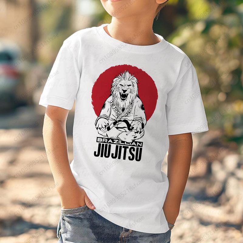 Jiu Jitsu Rashguard Murder Yoga Kid Casual Children Tshirt New Print Girls T Shirt Short Sleeve O-neck Summer Tops T-shirt