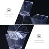 1-100PCS 40/20oz Mini Square Clear Plastic Dessert Cups Party with Small Plastic Dessert Cups Great for Desserts,pudding,mousse