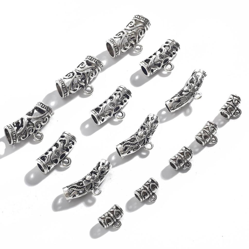 10Pcs Retro Plating Silver Alloy Accessories For Jewelry Component Making DIY Charm Decoration