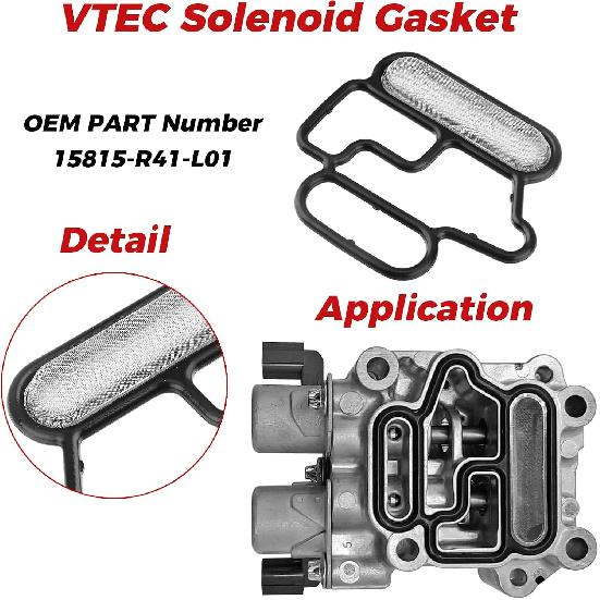 15815-R41-L01 Head Cylinder Solenoid Valve Gasket Kit Fit for 2008-2012 Honda Accord 2.4L L4 15815R41L01,VVS906,946430